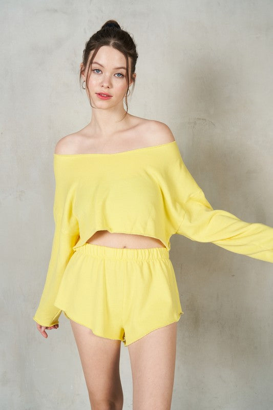 Jade Set Lounge Shorts | Yellow